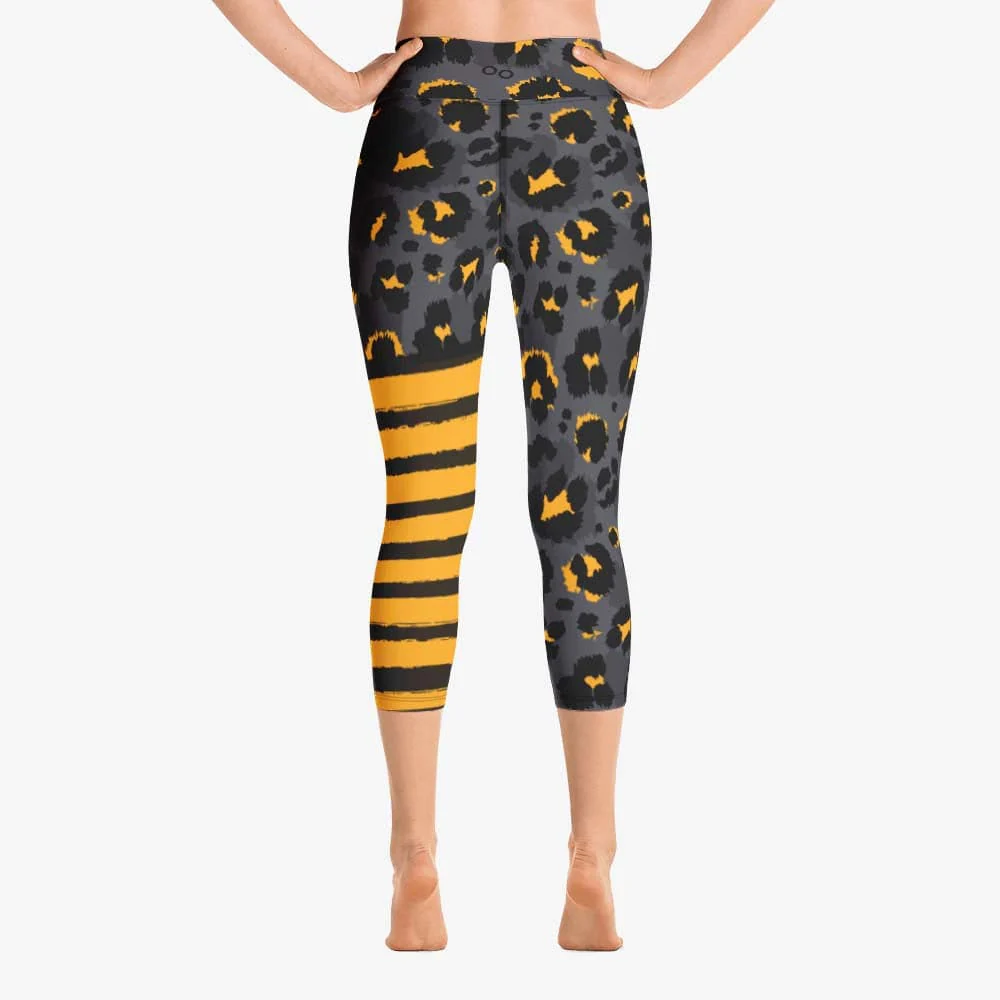 Animal Printed Capris "BeePard" Yellow/Black - Image 4