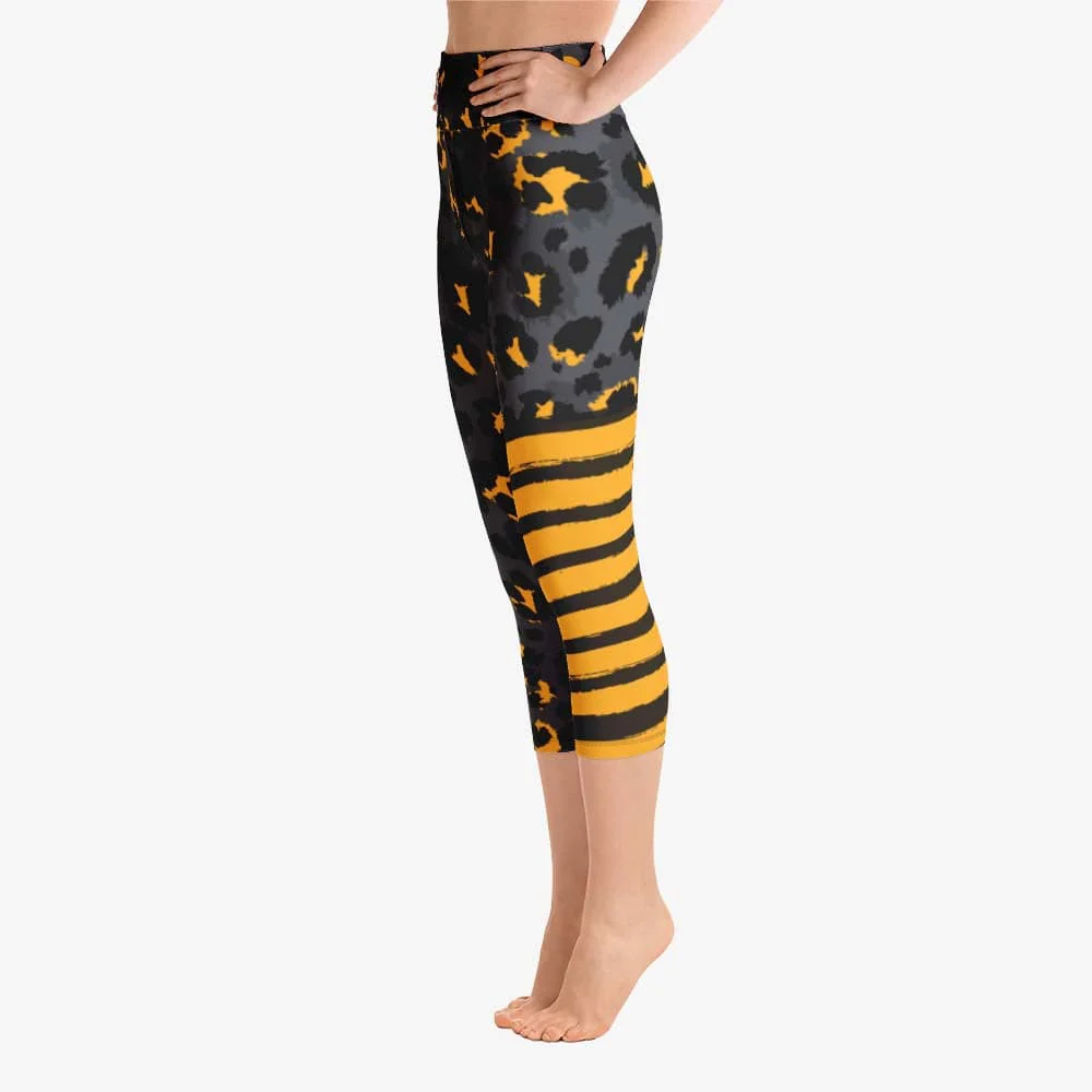 Animal Printed Capris "BeePard" Yellow/Black - Image 5