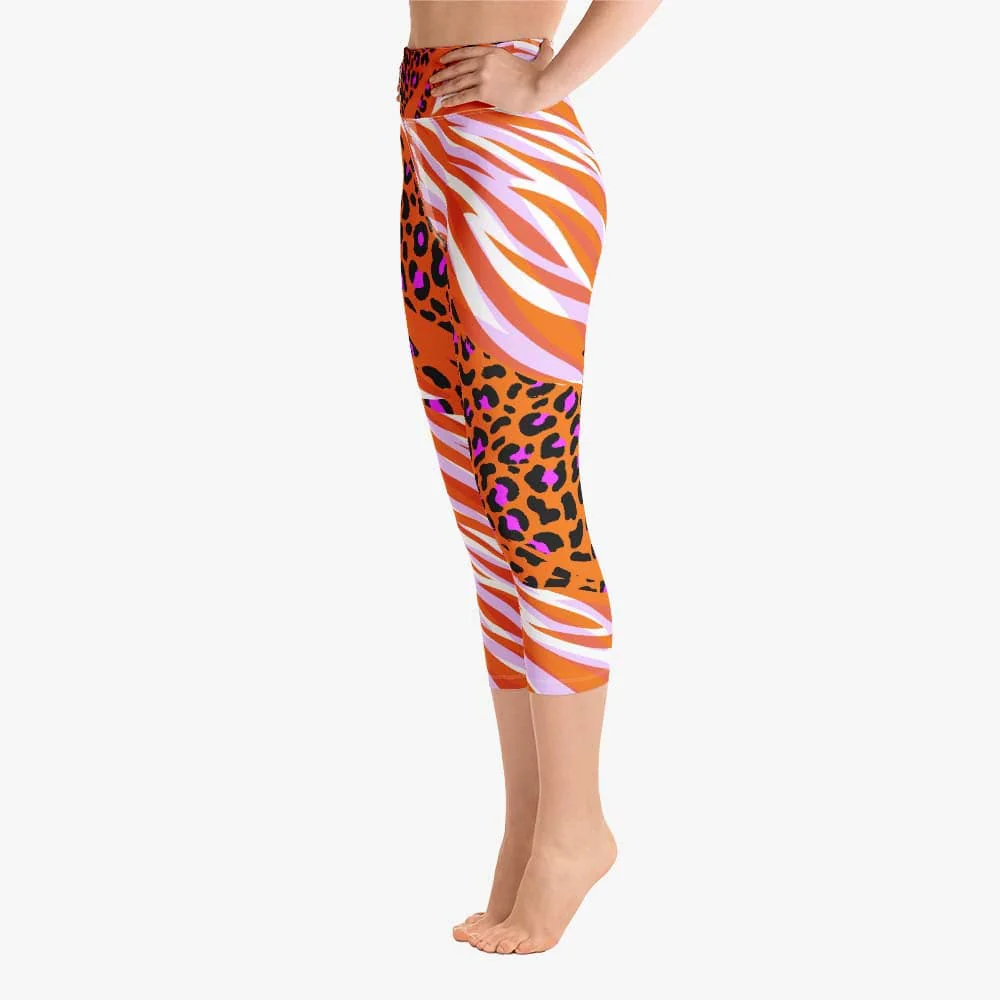 Animal Printed Capris "Cheetiger" Orange - Image 4