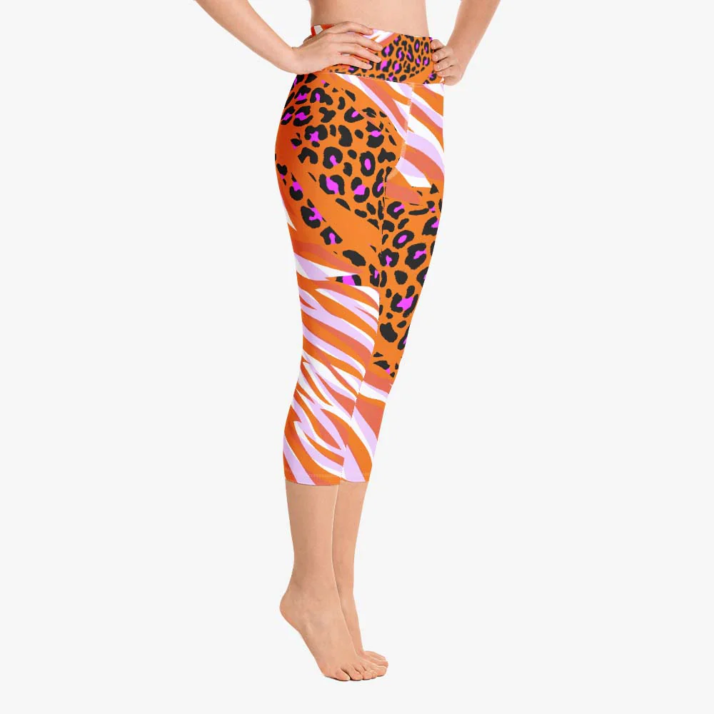 Animal Printed Capris "Cheetiger" Orange - Image 5