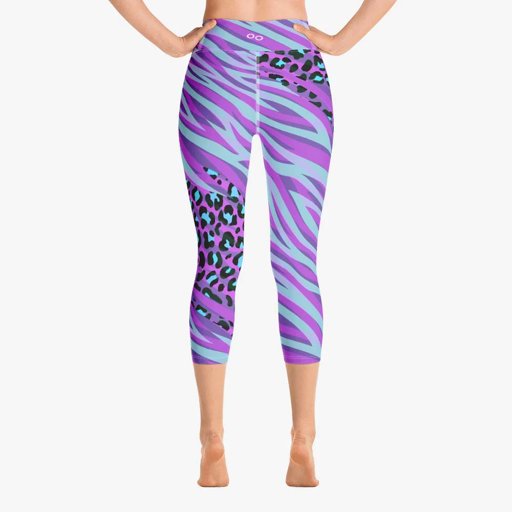 Animal Printed Capris "Cheetiger" Purple - Image 3