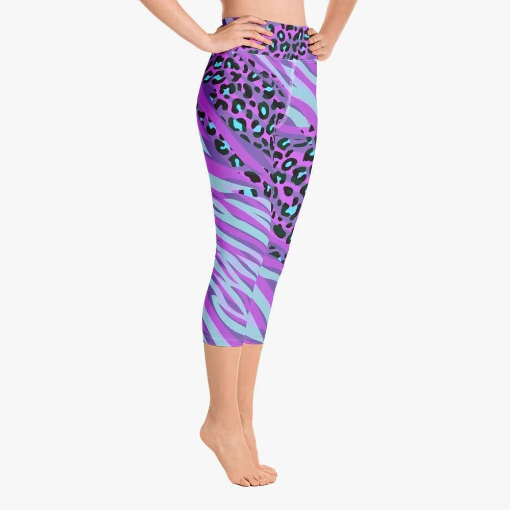 Animal Printed Capris "Cheetiger" Purple - Image 4