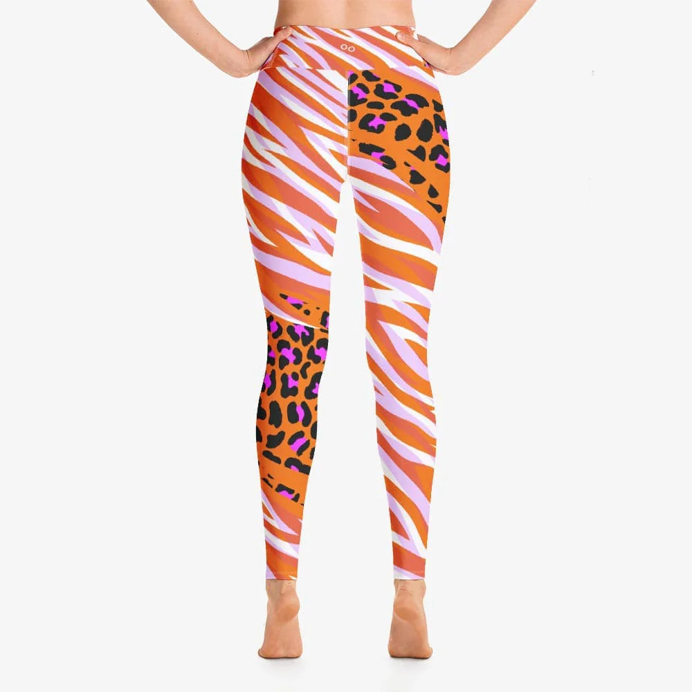 Animal Printed Leggings "Cheetiger" Orange - Image 4