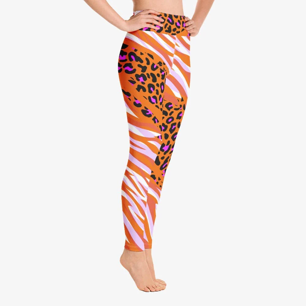 Animal Printed Leggings "Cheetiger" Orange - Image 5
