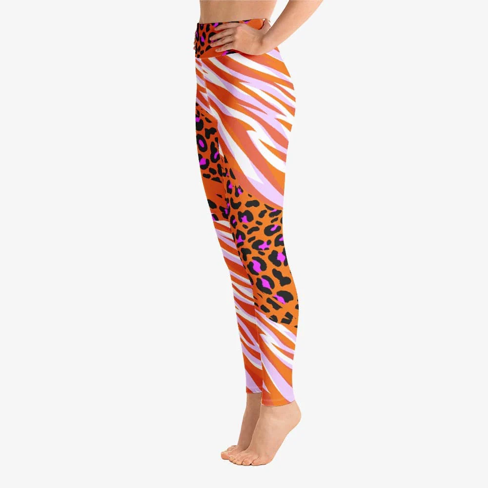 Animal Printed Leggings "Cheetiger" Orange - Image 6
