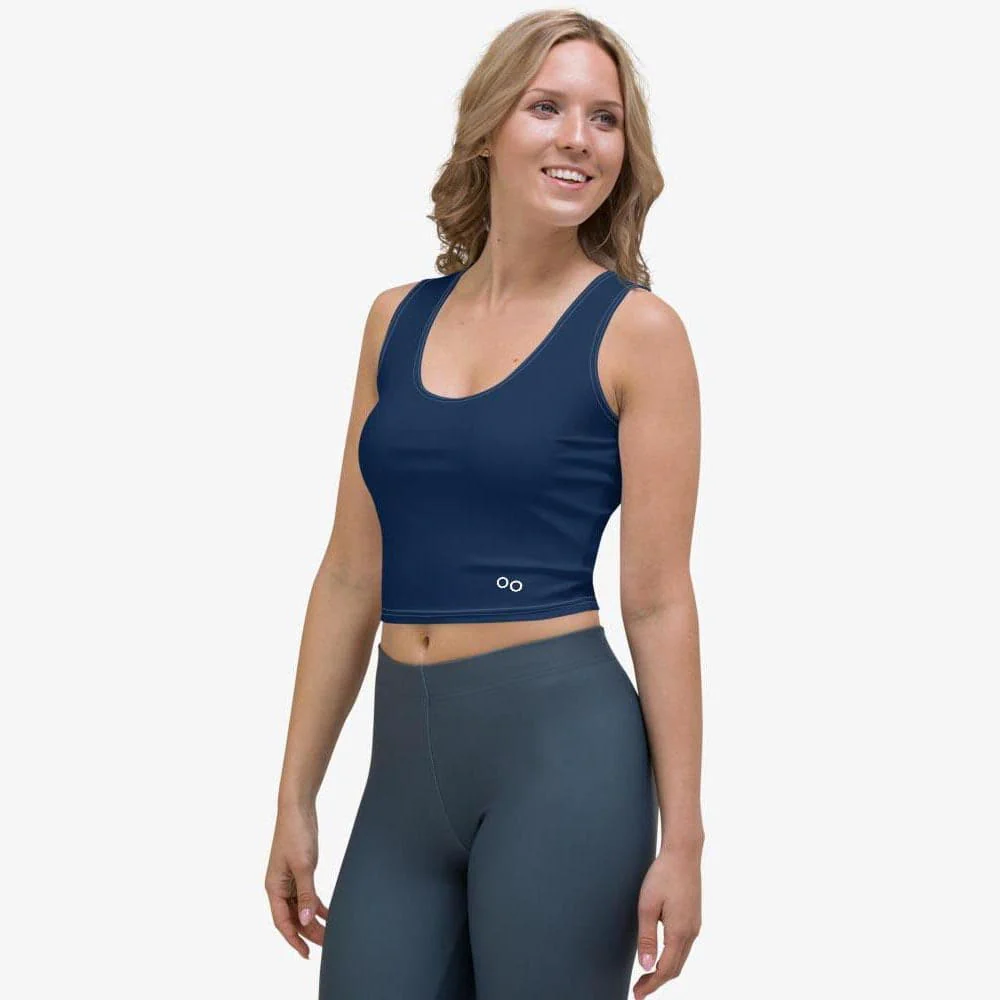 Monochrome Crop Top Indigo - Image 4