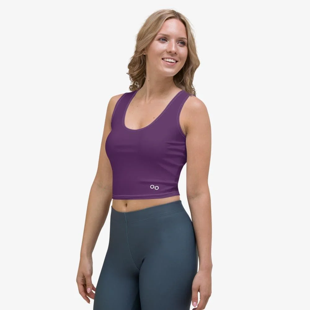 Monochrome Crop Top Plum - Image 4