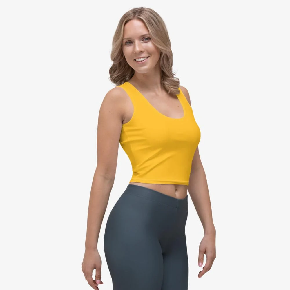 Monochrome Crop Top Yellow - Image 3