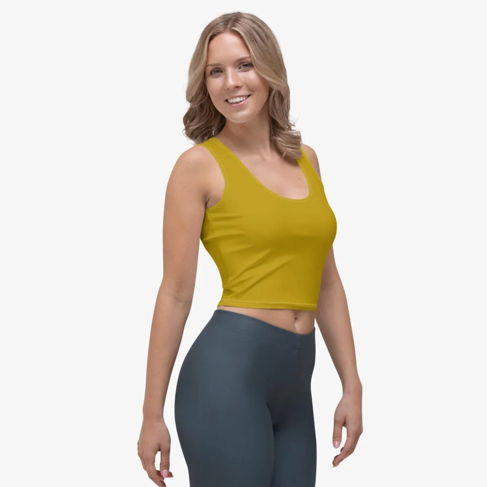 Monochrome Crop Top Olive - Image 3