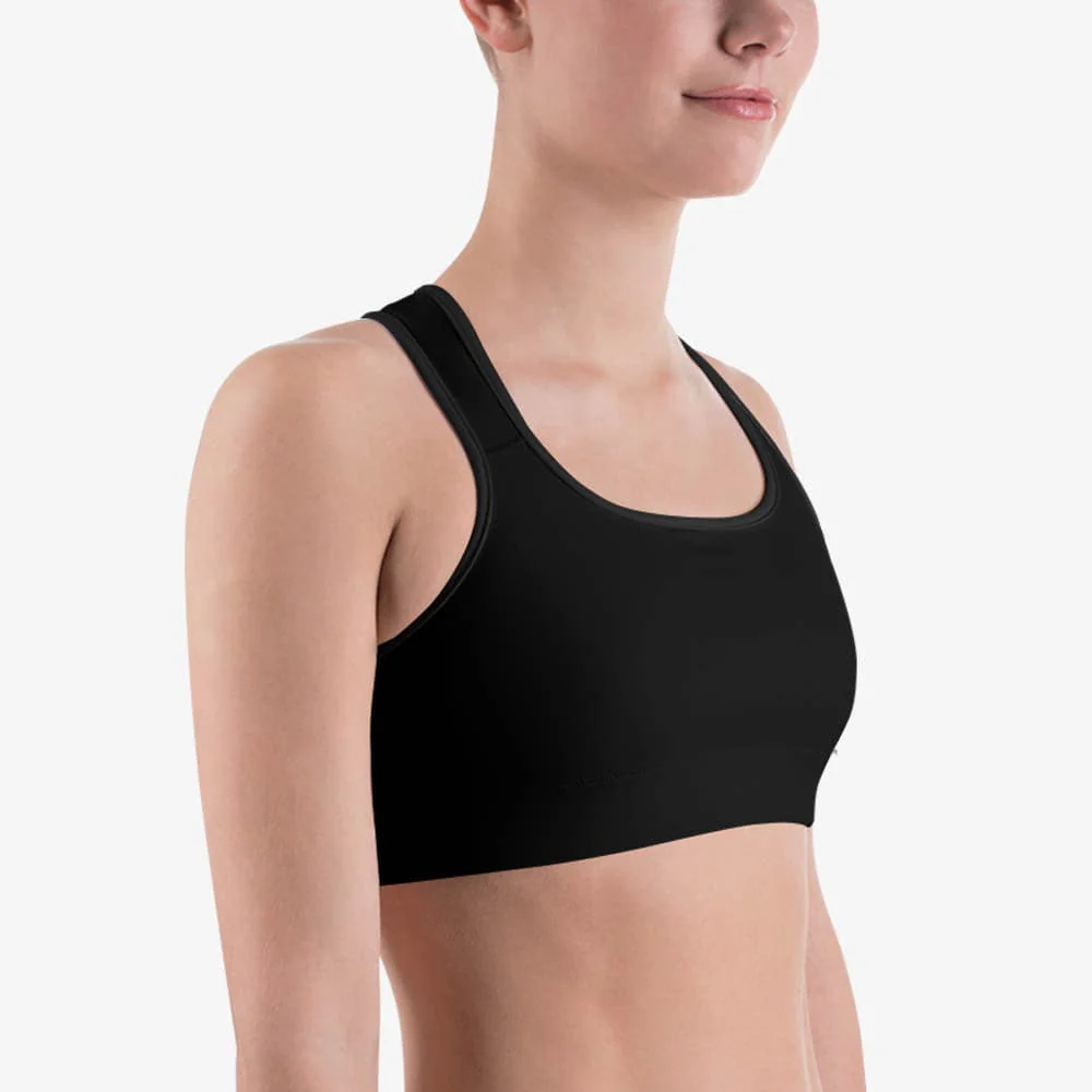 Monochrome Sports Bra "All Black" - Image 4